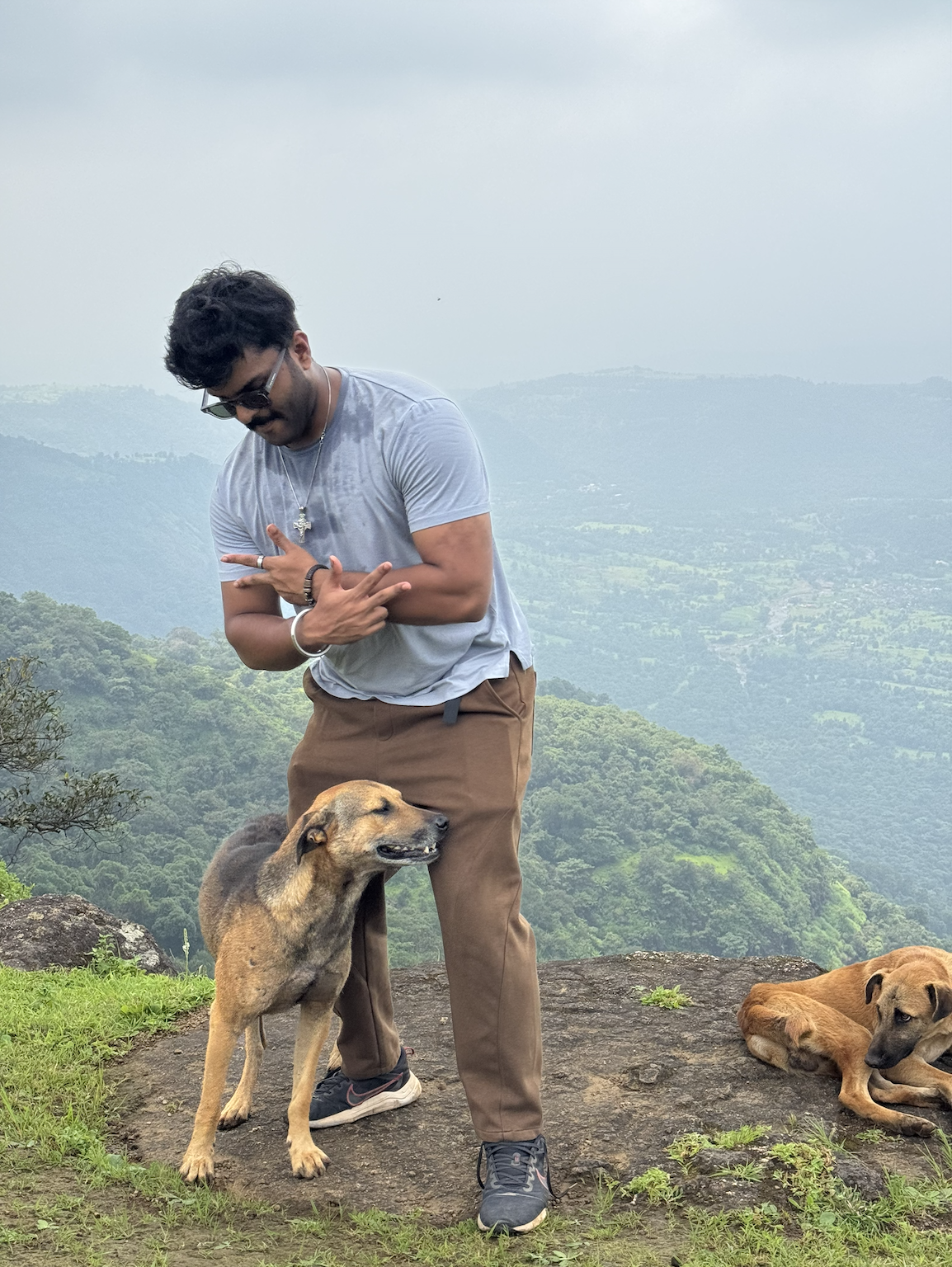Getting that doggo buff mid hike